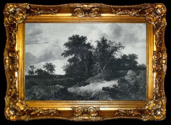 framed  RUISDAEL, Jacob Isaackszon van House in a Grove, ta009-2